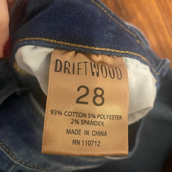 DRIFTWOOD Roxy Wide Leg Boot Cut Jeans l Size 28 Raw Hem - Picture 4 of 5